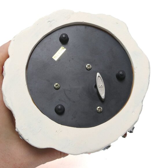 Vintage Santa Christmas Globe Holiday Jingle Bells Glitter Musical Resin Red - Picture 5 of 8